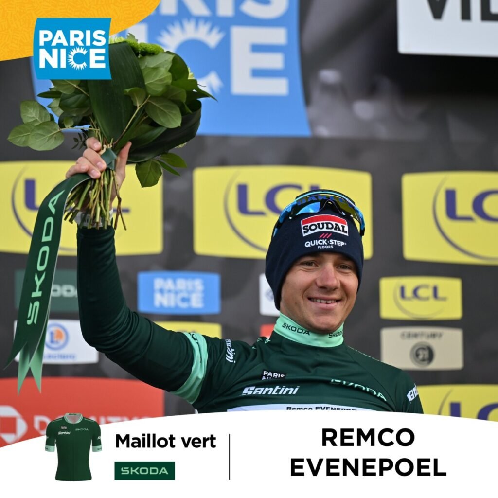 remco-evenepoel-brinca-aps-receber-a-camisa-verde-da-paris-nice,-assista-o-vdeo