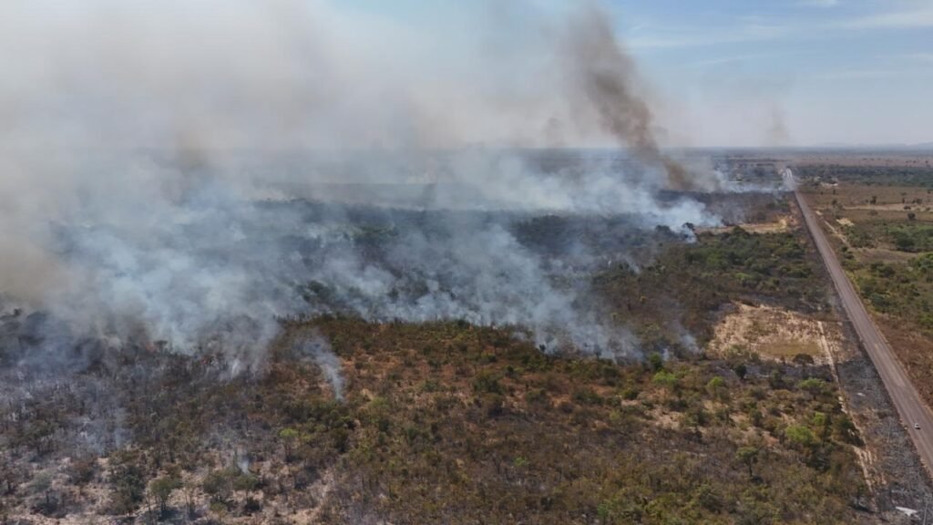 Flagrante de queimada em Nova Nazaré