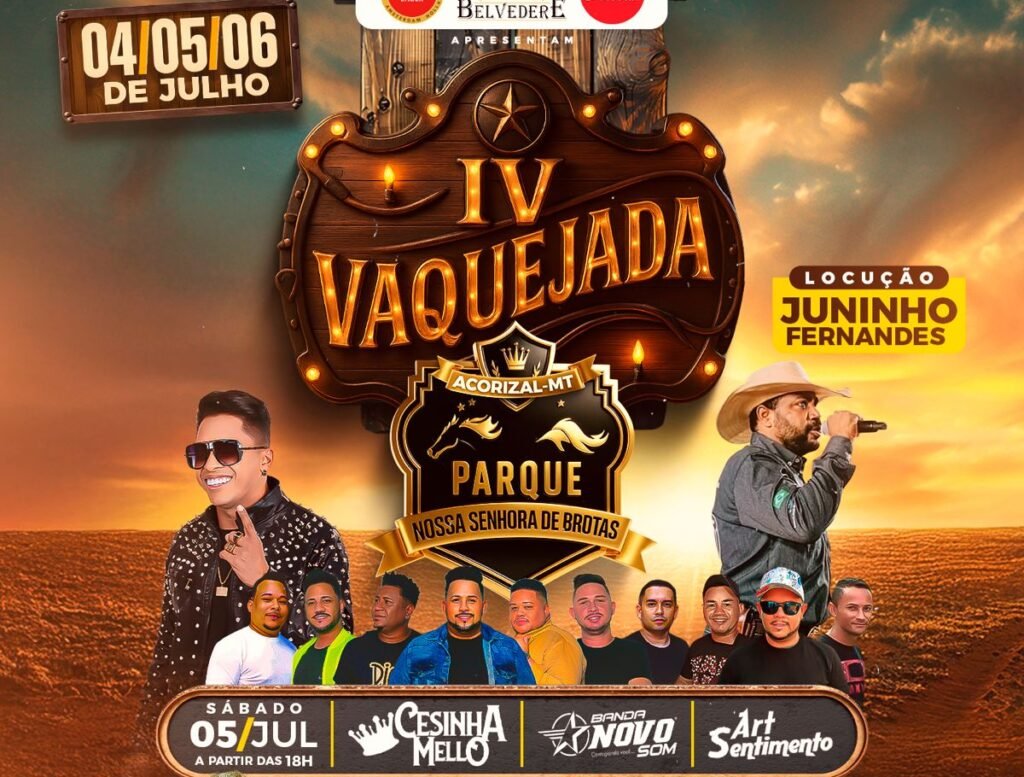 Fim de semana tem a tradicional Vaquejada de Acorizal com show nacional