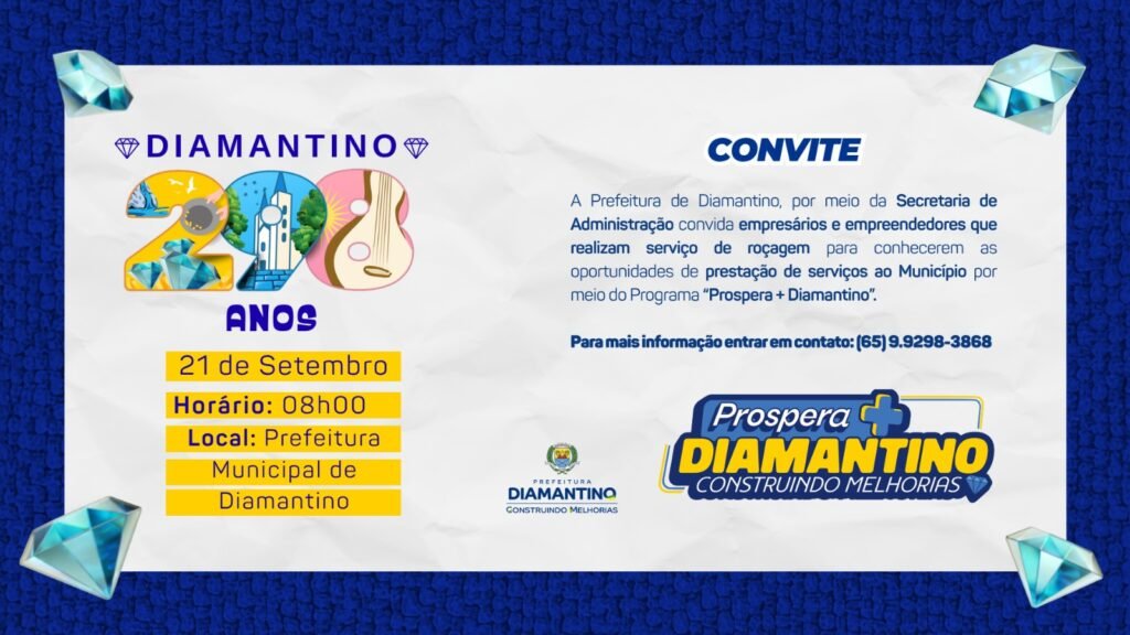 Prefeitura realiza novo encontro do “Prospera + Diamantino” aos prestadores de serviços de roçagem