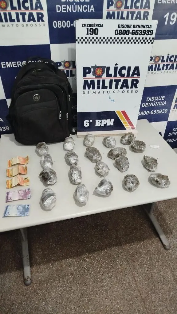 Dois faccionados são presos em flagrante pela Polícia Militar por tráfico de drogas